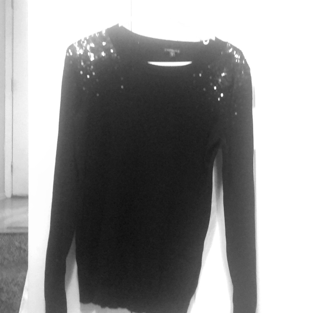 Black sequin sweater